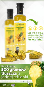 Syrop bromelaina ananas metabolizm detoks redukcja wody 250 ml