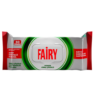 Fairy Power chusteczki czyszczące odkamieniające do łazienki 30 szt Fairy Power chusteczki czyszczące odkamieniające do łazienki 30 szt